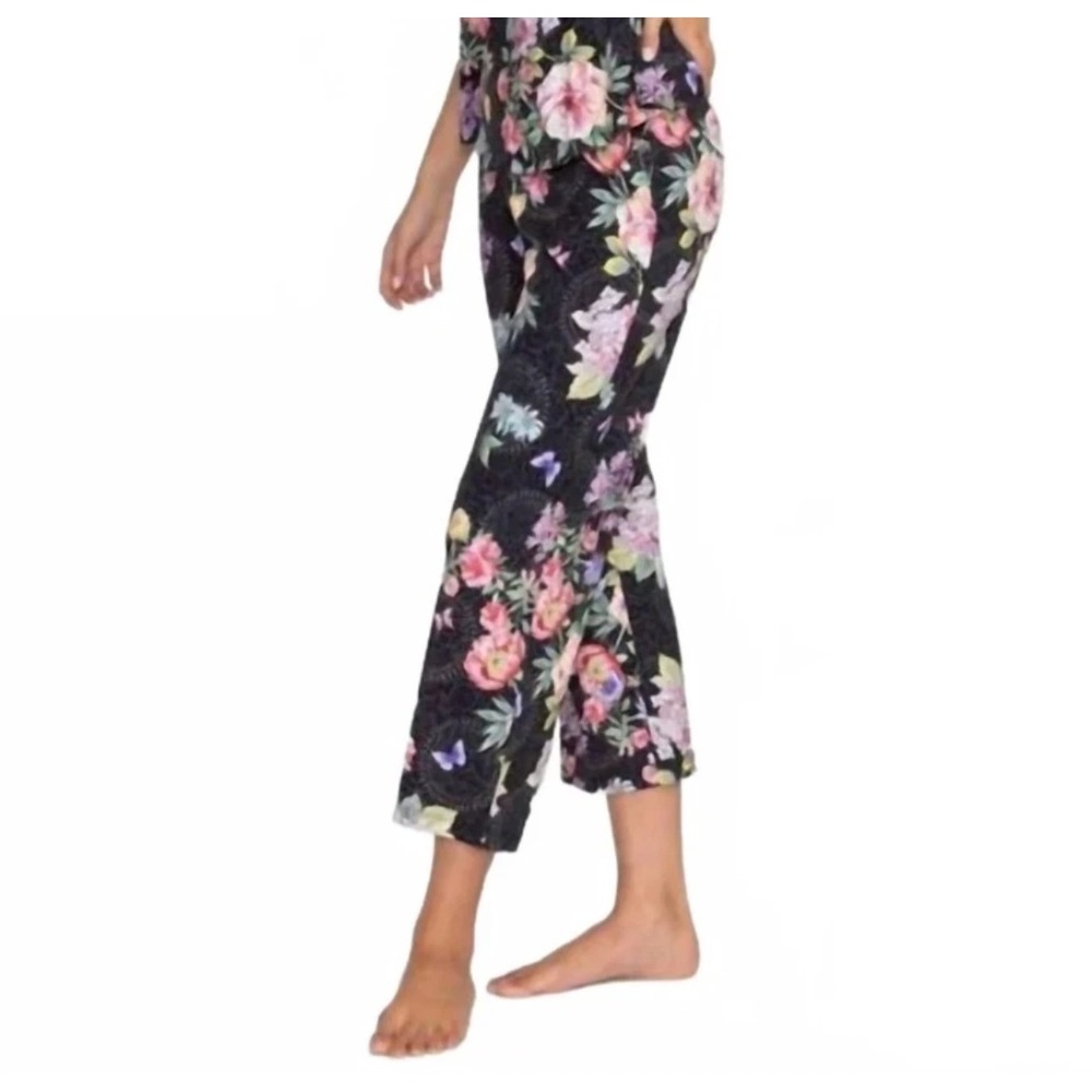Johnny Was The Bobbie Crop Women Small Knit Pants Butterfly Pima Modal Boho